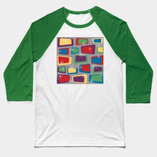 Mid Century Modern Atomic TV Baseball T-Shirt